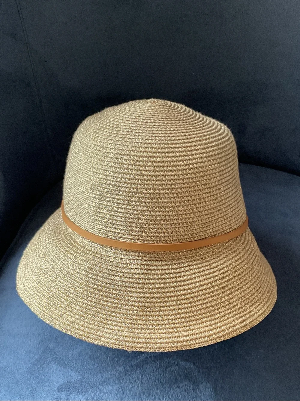 Talbots Gold and Tan Cloche Hat